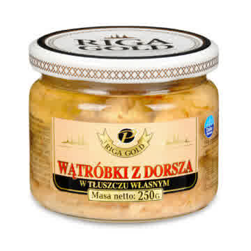 Wątróbki z dorsza w tłuszczu własnym 1